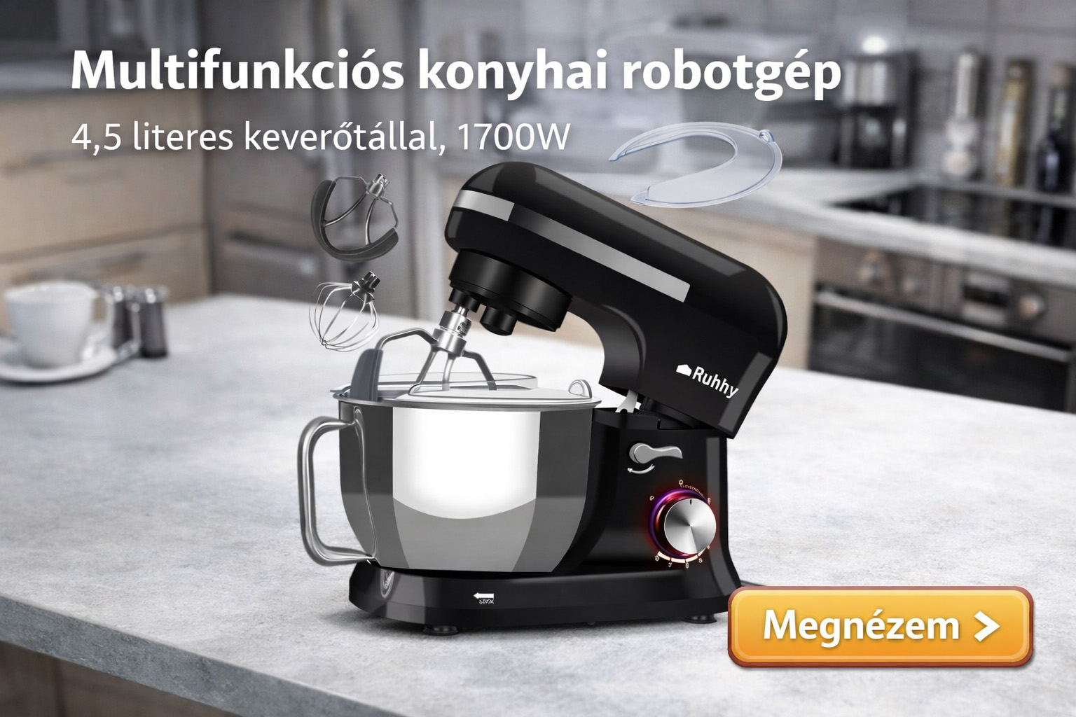 🎄Karácsonyig még odaér!🎄Multifunkciós konyhai robotgép, 1700W, csak 26.990 Ft!